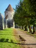 Avallon - Passeggiata dei bastioni ornati di tigli e della torre Gaujard