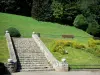 Bagnères-de-Bigorre - Spa town: staircase leading to the Parc Thermal spa garden