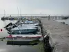Balaruc-les-Bains - Port de la station thermale avec ses bateaux amarrés, étang de Thau (bassin de Thau)