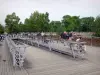 Banks of the Seine river - Strolling on the Léopold Sédar-Senghor footbridge (or Solferino footbridge)