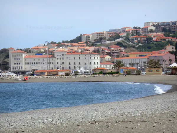 Banyuls sur Mer - Côte Vermeille: praia, mar Mediterrâneo e fachadas do balneário