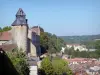 Bar-le-Duc - Clock Tower domineert de daken van de benedenstad