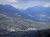 Barcelonnette - Ubaye valley: view of the city and its surrounding mountains
