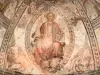 Basilica di Évron - Interno della Basilica di Nostra Signora della Spina: Cappella di Saint Crespin: murale di Cristo in Maestà