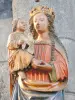 Basilique de Mauriac - Intérieur de la basilique Notre-Dame-des-Miracles : Vierge à l'oiseau