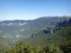 Battle Pass Road - Региональный природный парк Веркор: панорама на горы, покрытые деревьями