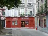 Bayonne - Facades of houses and shops of the Place Pasteur square