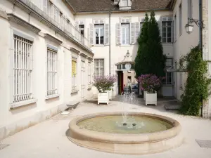 Beaune - Fonte no jardim do hotel Boussard de la Chapelle