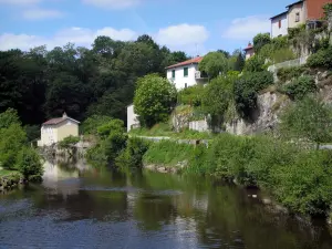 Bellac - The River Vincou and houses of the city