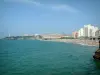 Biarritz - Atlantic Ocean, Grande Plage beach, beachfront of the resort and the Saint-Martin headland