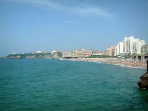 Biarritz - Océano Atlántico Grande Beach, hotel de playa y de la Pointe Saint-Martin