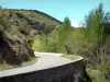 Black mountain - Road of the Clamoux gorges