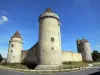 Blandy - Bergfried, Türme und Umfassungsmauer der mittelalterlichen Burg von Blandy-les-Tours