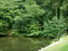 Blangy lake - Trees along the water; on the town of Hirson