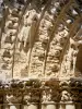 Blasimon abbey - Former Saint-Nicolas Benedictine abbey: detail of the carved arches of the portal of the Saint-Nicolas church 