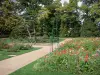 Bloemen park van la Source - Paden bekleed met bloemen en grasvelden, bomen