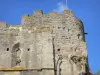 Bourbon-l'Archambault - Detalhe da fortaleza medieval dos duques de Bourbon (castelo Bourbon-l'Archambault)