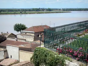 Bourg - Rooftop view of the lower town and River Dordogne 