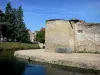 Burg von Brie-Comte-Robert - Turm und Ringmauer der mittelalterlichen Burg, und Wassergräben mit Wasser