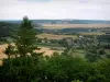 Butte de Montenoison - Vue sur le paysage du Nivernais depuis le sommet de la butte-témoin