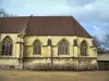 Caen - Saint-Georges church in the surrounding wall of the castle, cloudy sky