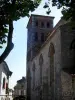 Cahors - Igreja de São Bartolomeu e casas na cidade velha, em Quercy