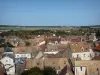 Calabouço Houdan - Vista das casas da cidade do alto da torre de menagem