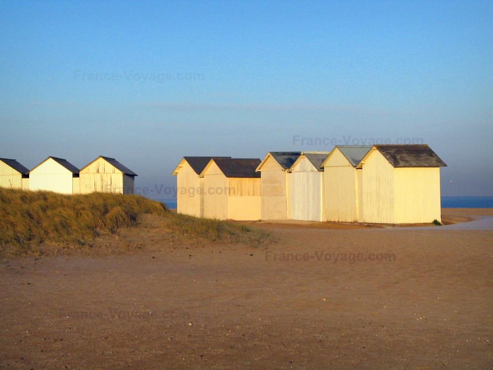 Guide du Calvados - Ouistreham - Cabines de plage
