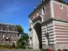 Cambrai - Notre-Dame gateway, house and flowers