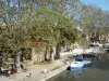 Canal du Midi - Port du Somail et ses terrasses de café