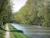 Canal du Midi - Jaagpad langs de waterweg, in een groene