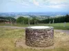 Cantaler Kastanienhain - Panorama von der Orientierungstafel Puy de l'Arbre in der Stadt Montsalvy