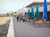 Capbreton - Terras van het restaurant en het strand Boom