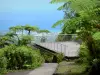 Carbet Falls - Área de recepção das Cataratas de Carbet e seu terraço com vista para o litoral de Basse-Terre