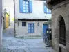 Carcassonne - Facades of houses in the medieval town