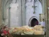 Carcassonne - Interior of the Saint-Nazaire basilica: alabaster recumbent