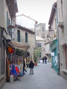 Carcassonne - Häuser und Boutiquen der mittelalterlichen Stätte
