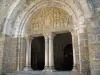 Carennac - Portaal van de kerk van St. Peter Romeinse stijl, in de Quercy