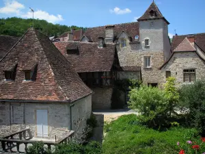 Carennaque - Casas de pedra da aldeia, em Quercy
