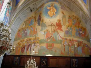 Cargèse - Fresco's in het interieur van de Griekse kerk