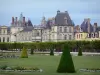 Castello di Fontainebleau - Castello di Fontainebleau e il giardino parterre di grandi dimensioni in lingua francese