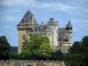 Castello di Montfort - Castello circondato da alberi, nella valle della Dordogna, nel Périgord