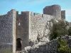 Il castello di Peyrepertuse - Castello di Peyrepertuse: Low confine o vecchio castello
