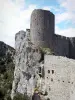 Il castello di Peyrepertuse - Castello di Peyrepertuse: Castello di fondo: mantenere old