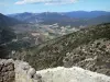 Castello di Quéribus - Panorama del Massiccio des Corbières dal sito del castello arroccato