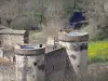 Castello di Saint-Vidal - Torri rotonde della fortezza medievale
