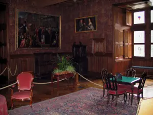 Castelo de Azay-le-Rideau - Dentro do castelo: lounge Biencourt
