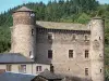 Castelo de Coupiac - Fachada e torres do castelo; no Parque Natural Regional de Grands Causses