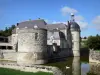 Castelo de Etoges - Castelo, fosso, cisne na água