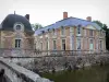 Castelo de La Ferté-Saint-Aubin - Pavilhão de entrada, fossos e laranjal; em Sologne